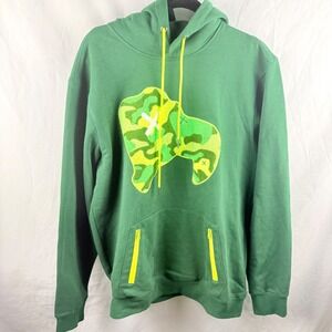 SIA Collective Men's Green Pullover Hoodie Size Large Zip Pockets Streetwear EUC